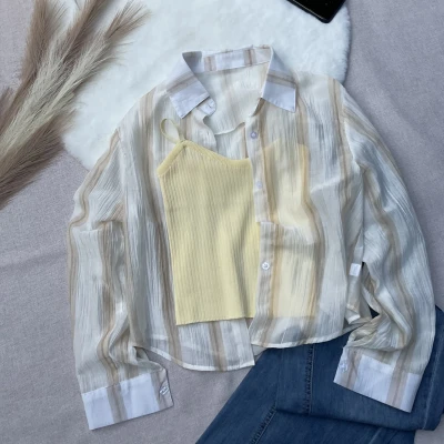 2-Piece "Sunscreen Blouse" & Ca...