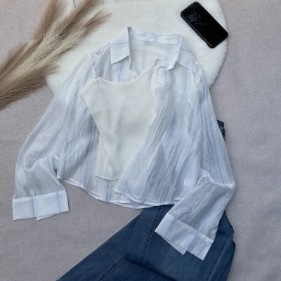 2-Piece "Sunscreen Blouse" & Ca...