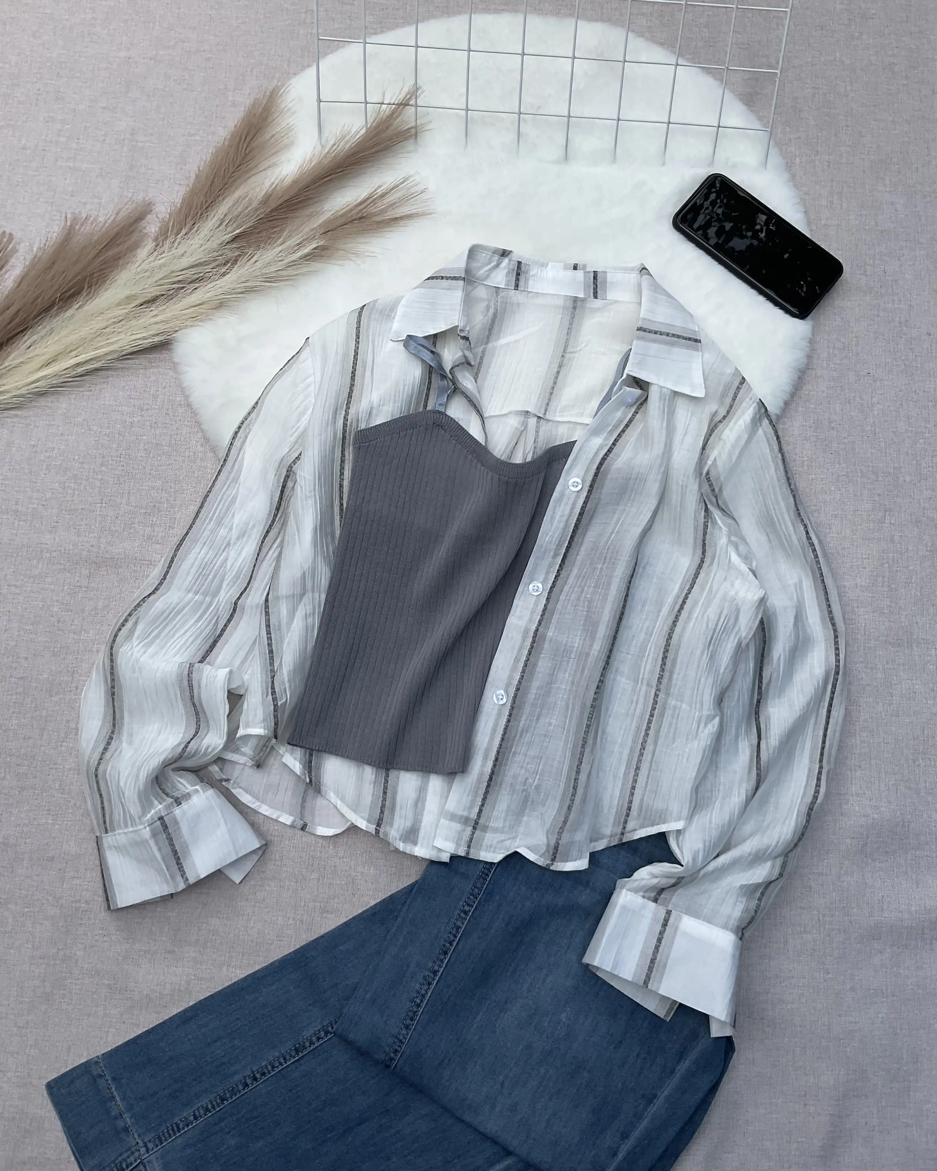 Product image of 2-Piece "Sunscreen Blouse" & Camisole Set