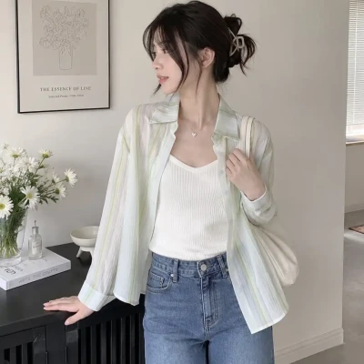 2-Piece "Sunscreen Blouse" & Ca...