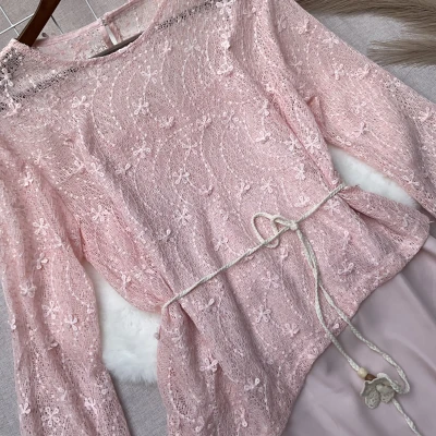Blush Bloom Lace Layered Dress ...