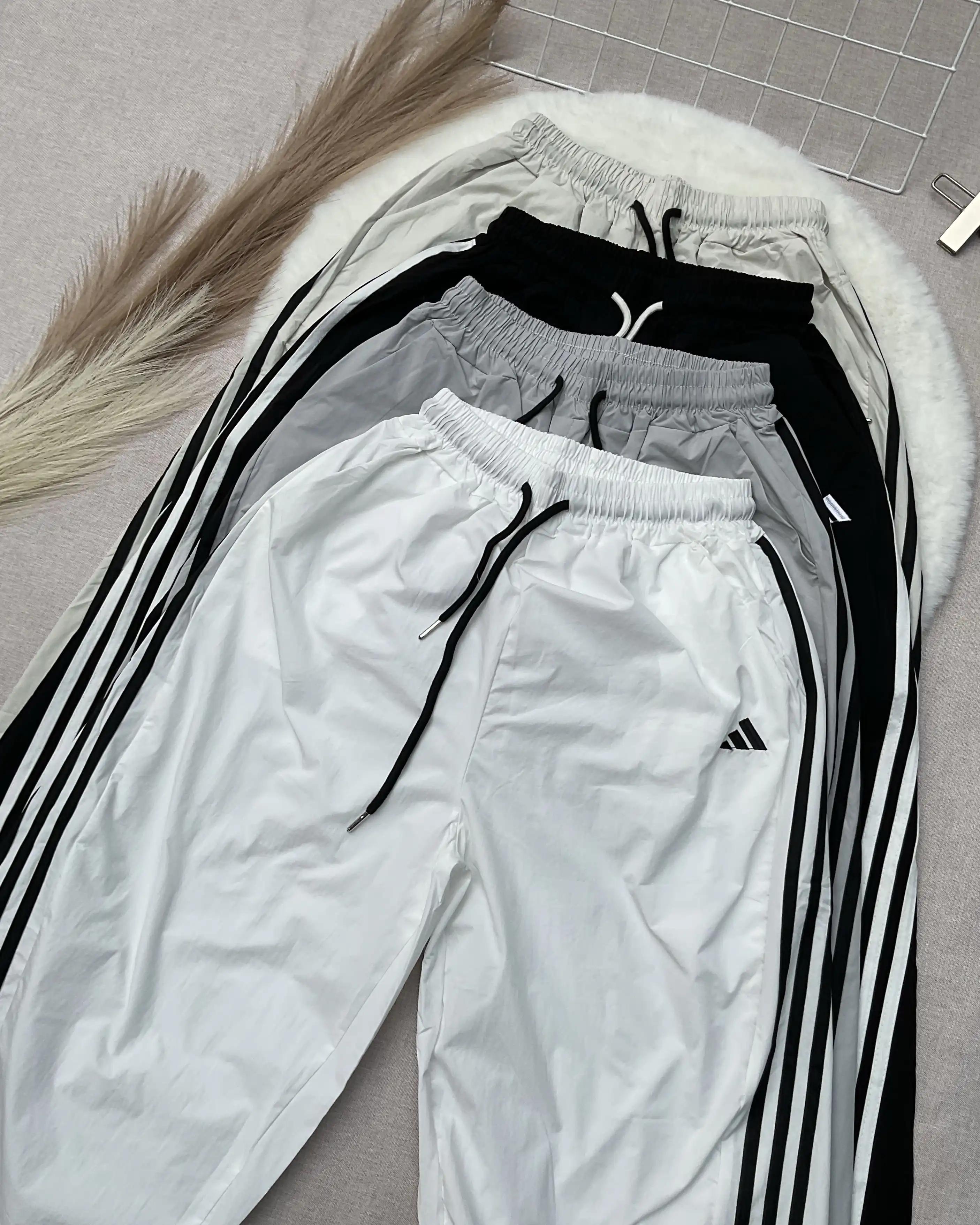 Product image of Three-Stripe Low-Waist Parachute Pants