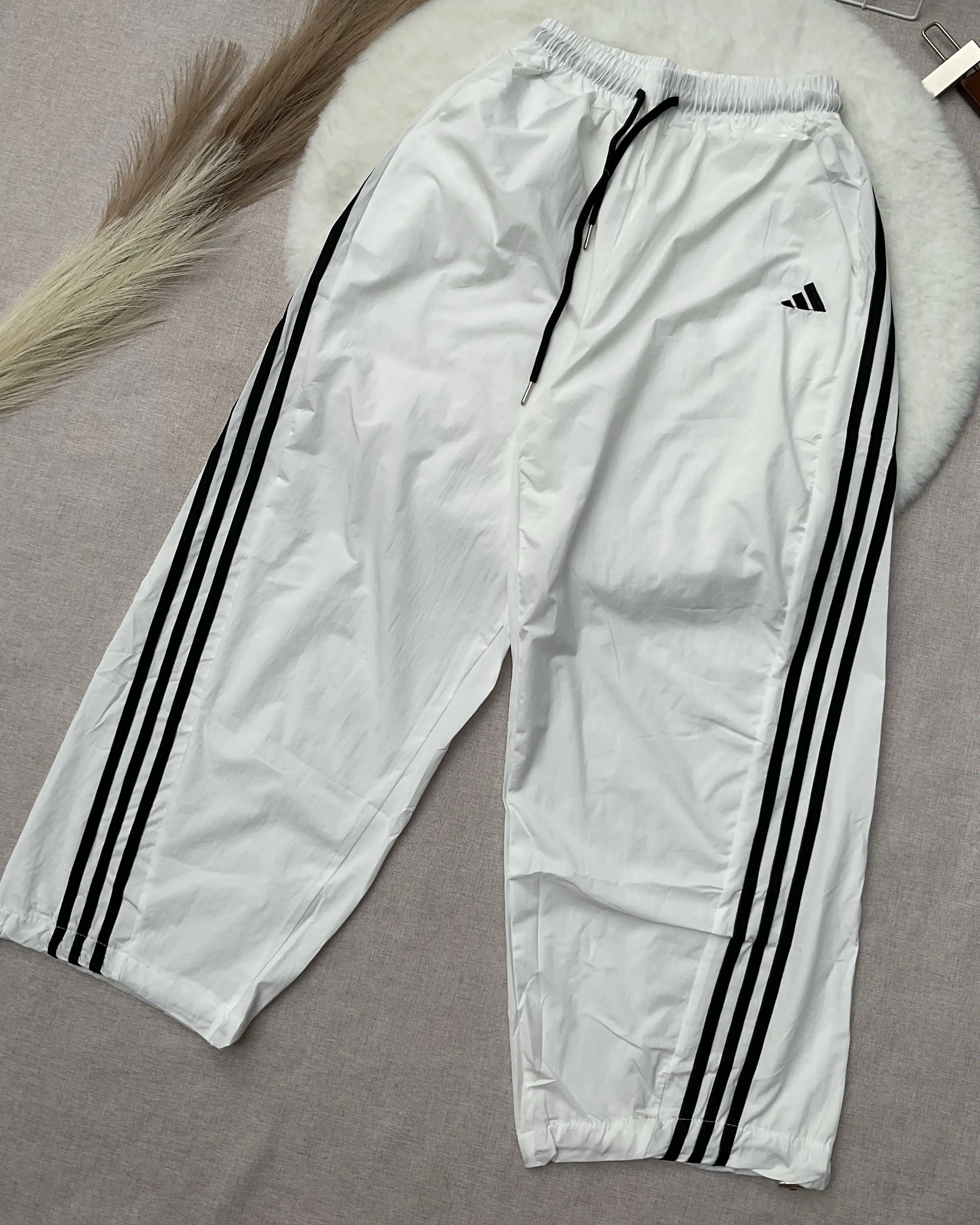 Product image of Three-Stripe Low-Waist Parachute Pants