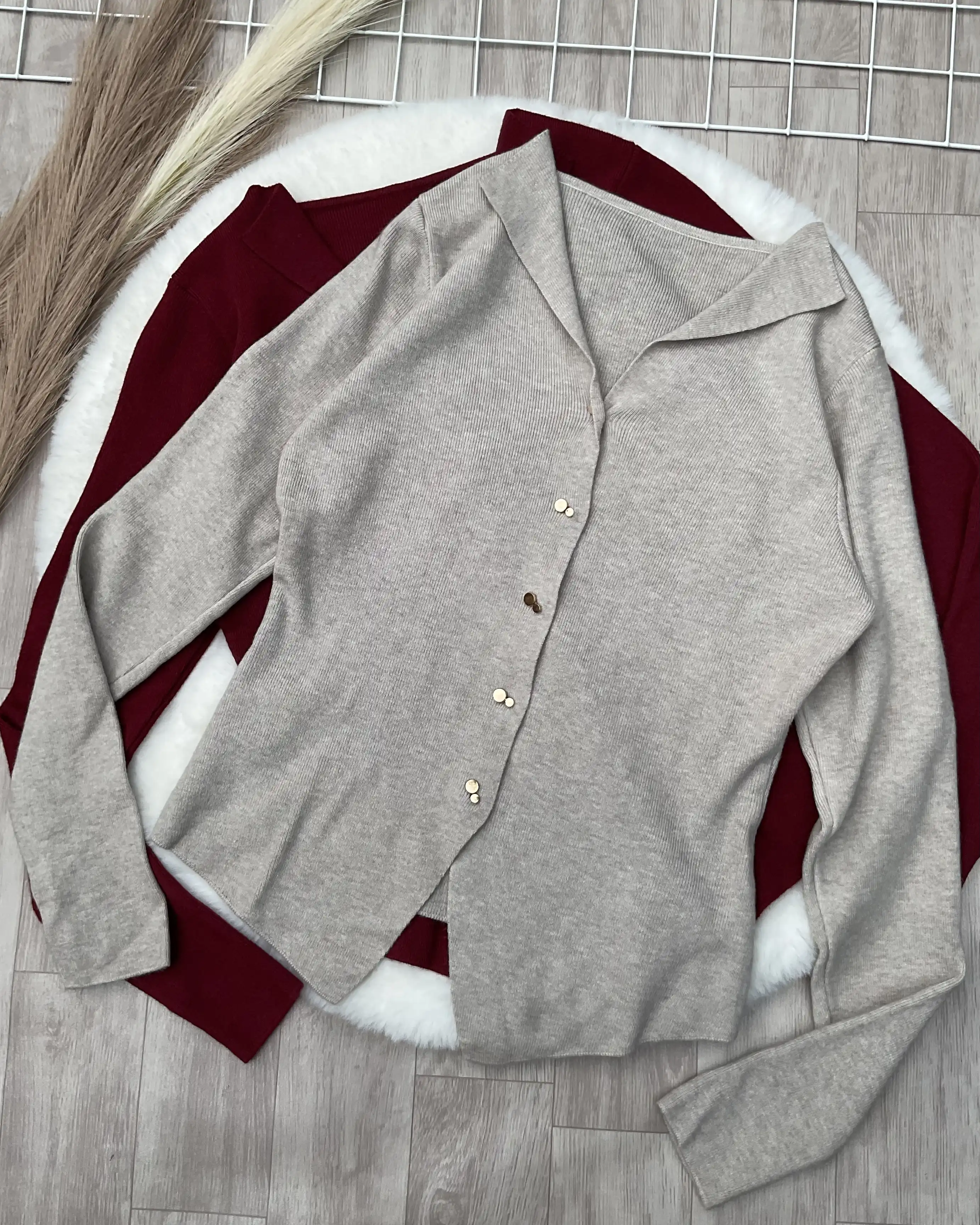 Product image of Ribbed Knit Blazer Cardigan