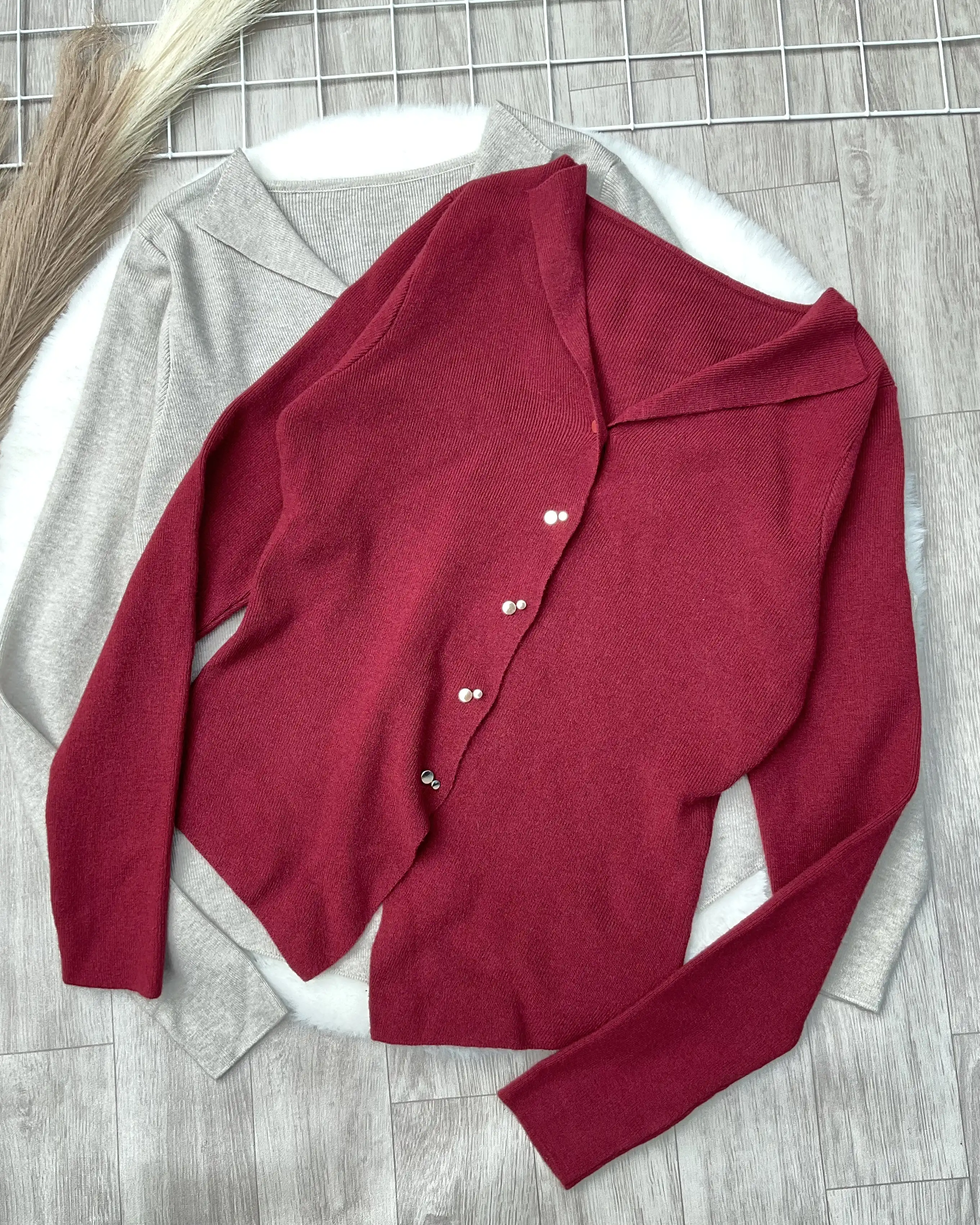Product image of Ribbed Knit Blazer Cardigan