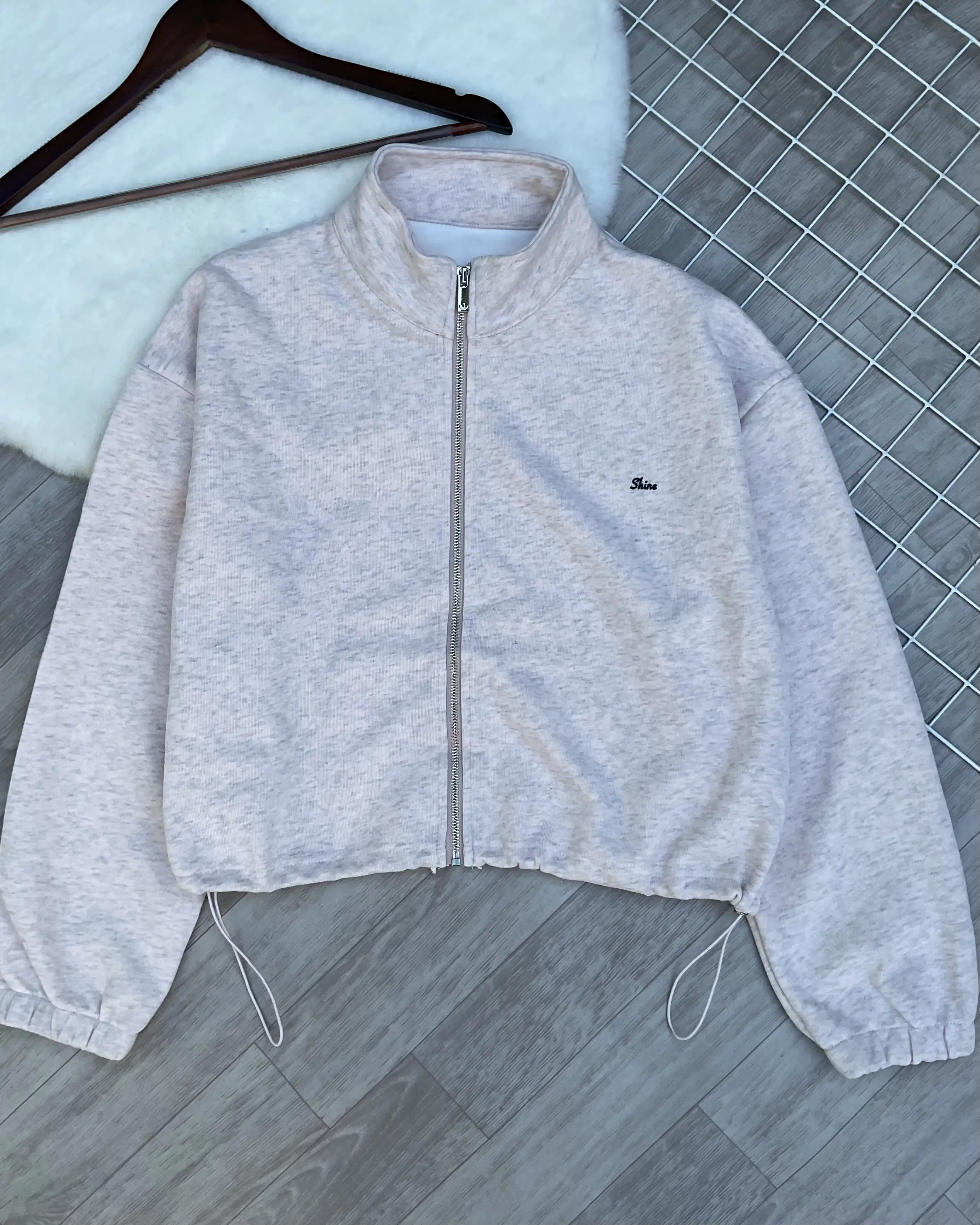 Product image of Pinterest Cropped Zip-Up Jacket