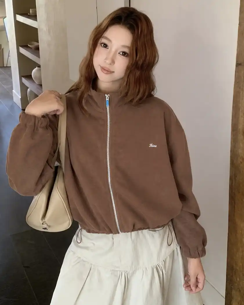 Product image of Pinterest Cropped Zip-Up Jacket