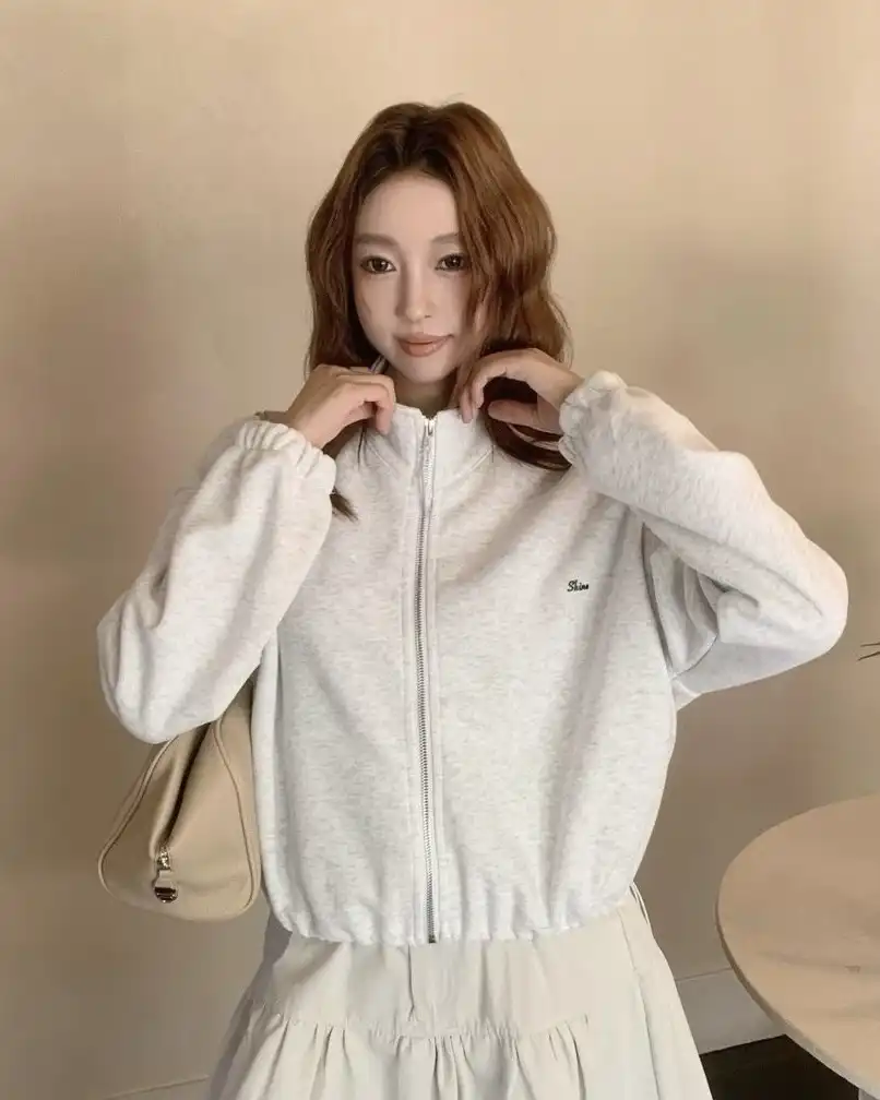 Product image of Pinterest Cropped Zip-Up Jacket