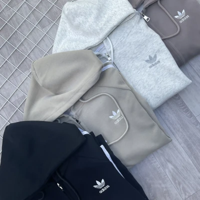 Essential 3-Stripe Unisex Zip-Up Hoodie