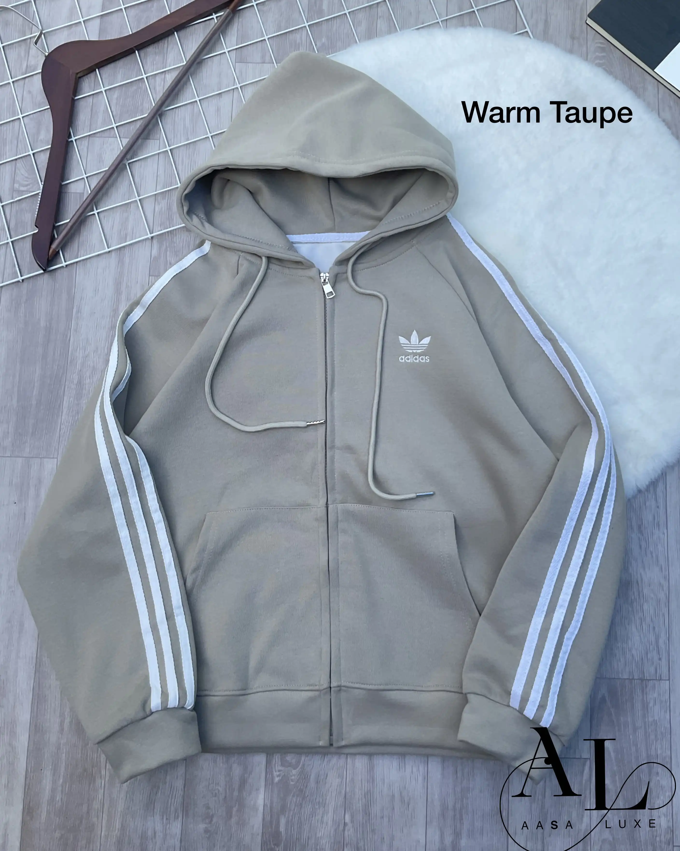 Product image of Essential 3-Stripe Unisex Zip-Up Hoodie