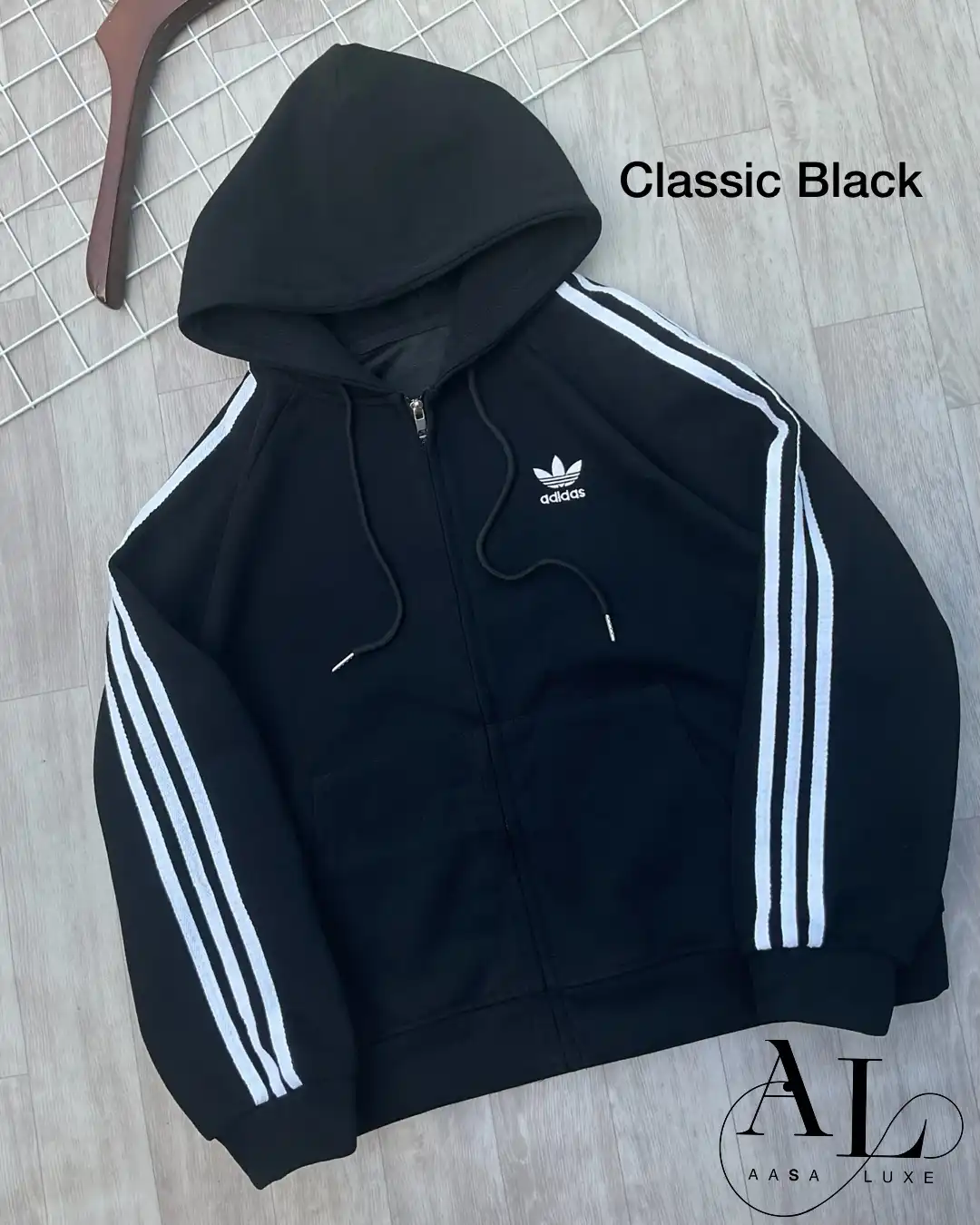 Product image of Essential 3-Stripe Unisex Zip-Up Hoodie
