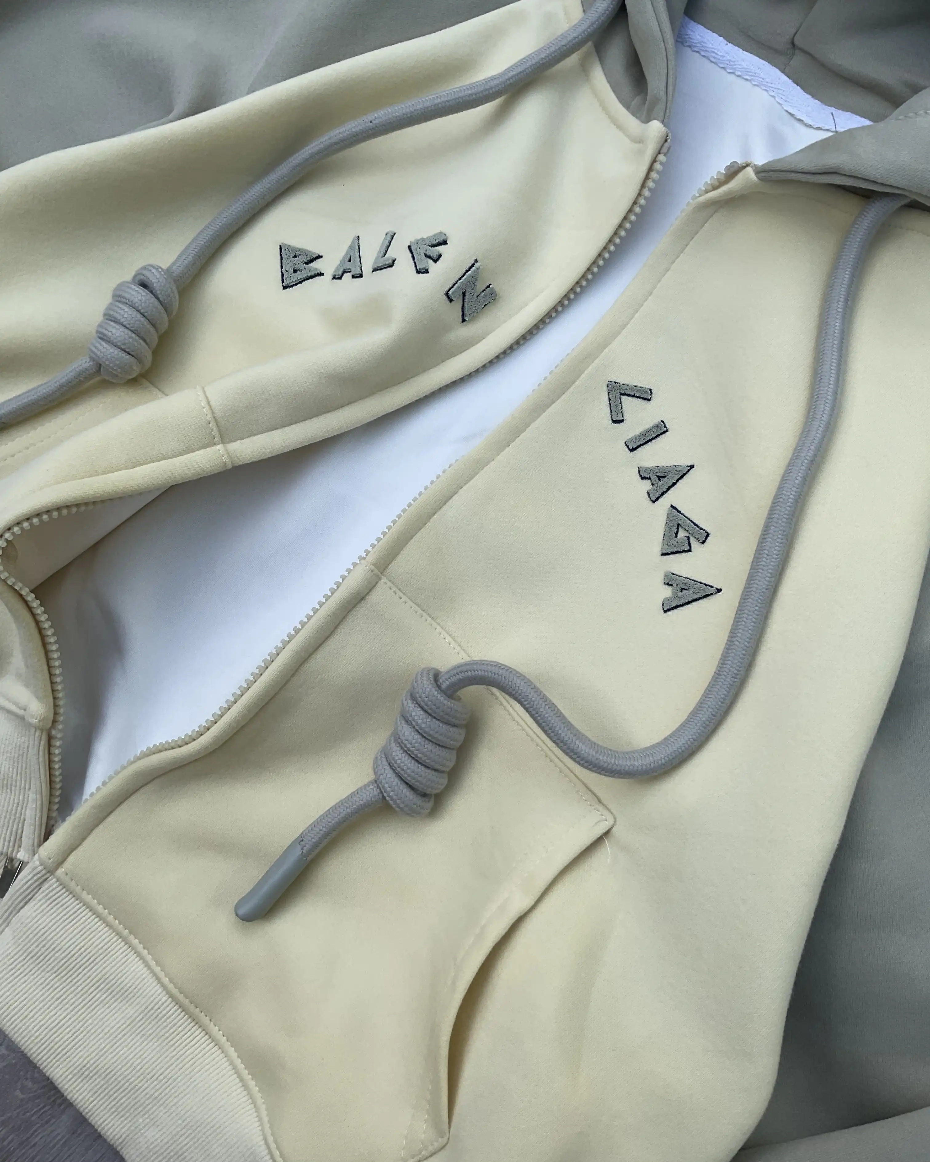 Product image of Raglan Sleeve Oversized Cropped Zip-Up Hoodie