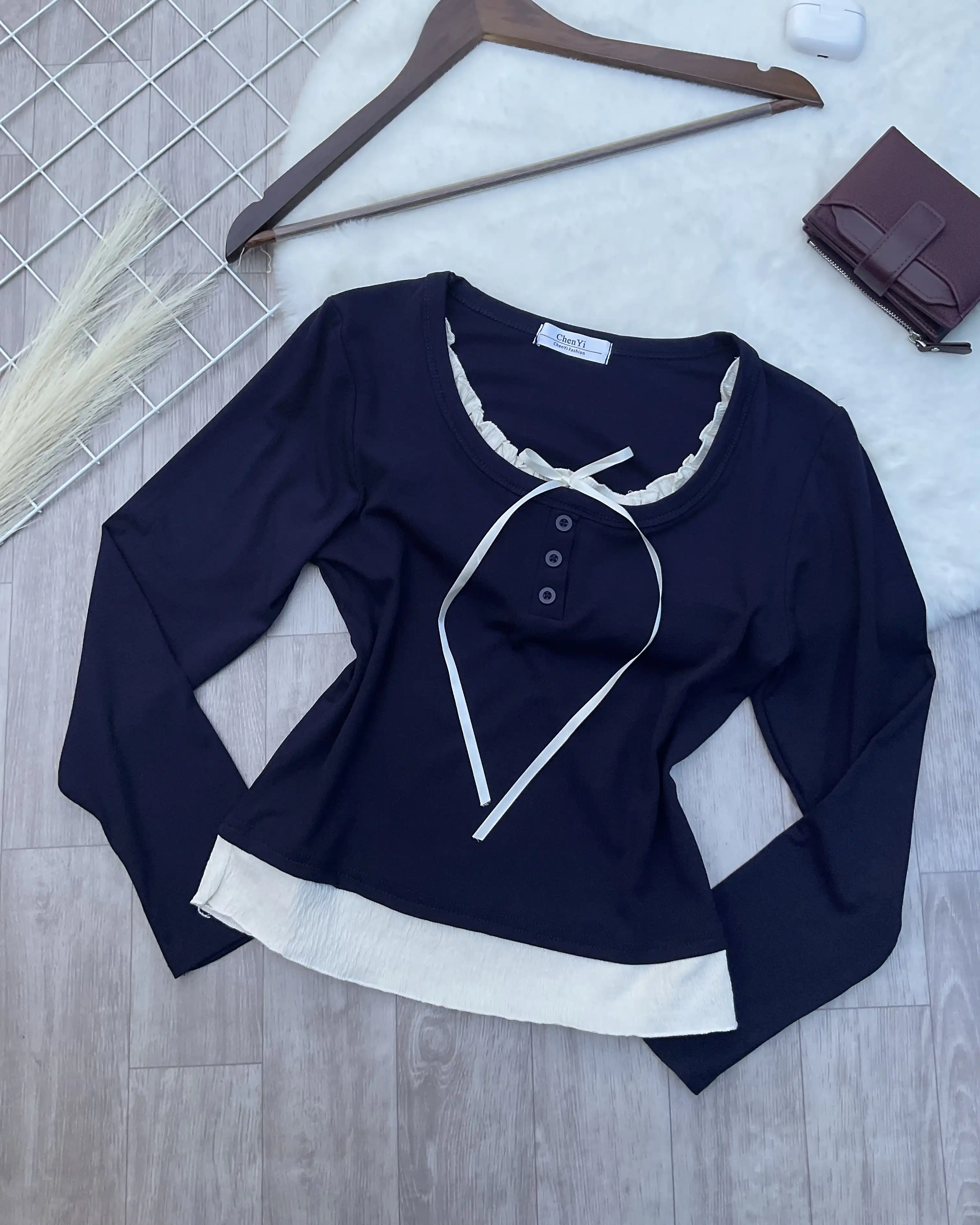 Product image of Pinterest Girl Henley Top 🎀