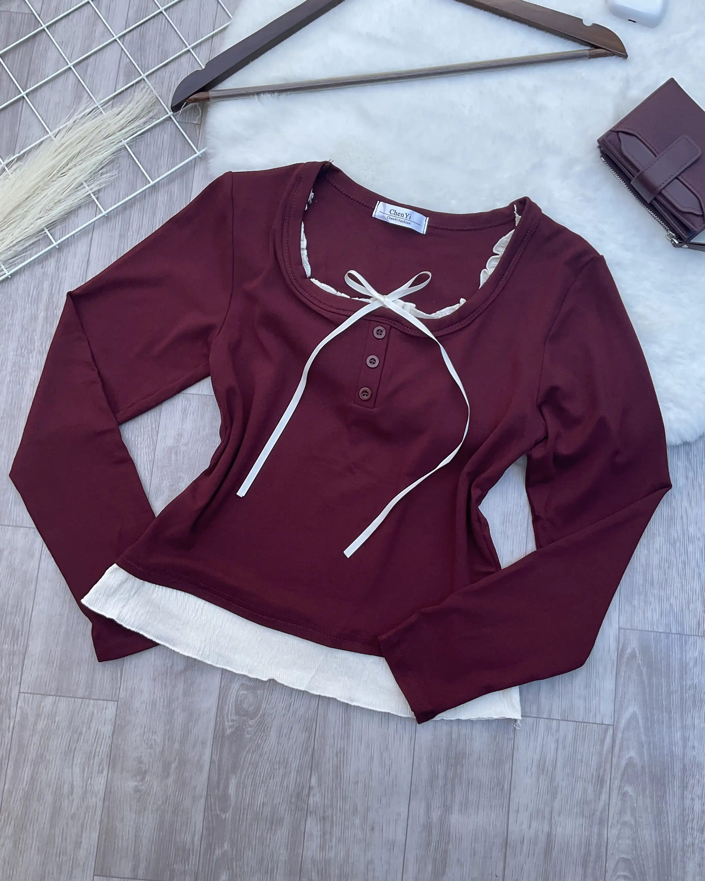Product image of Pinterest Girl Henley Top 🎀