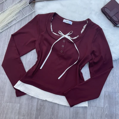 Pinterest Girl Henley Top 🎀