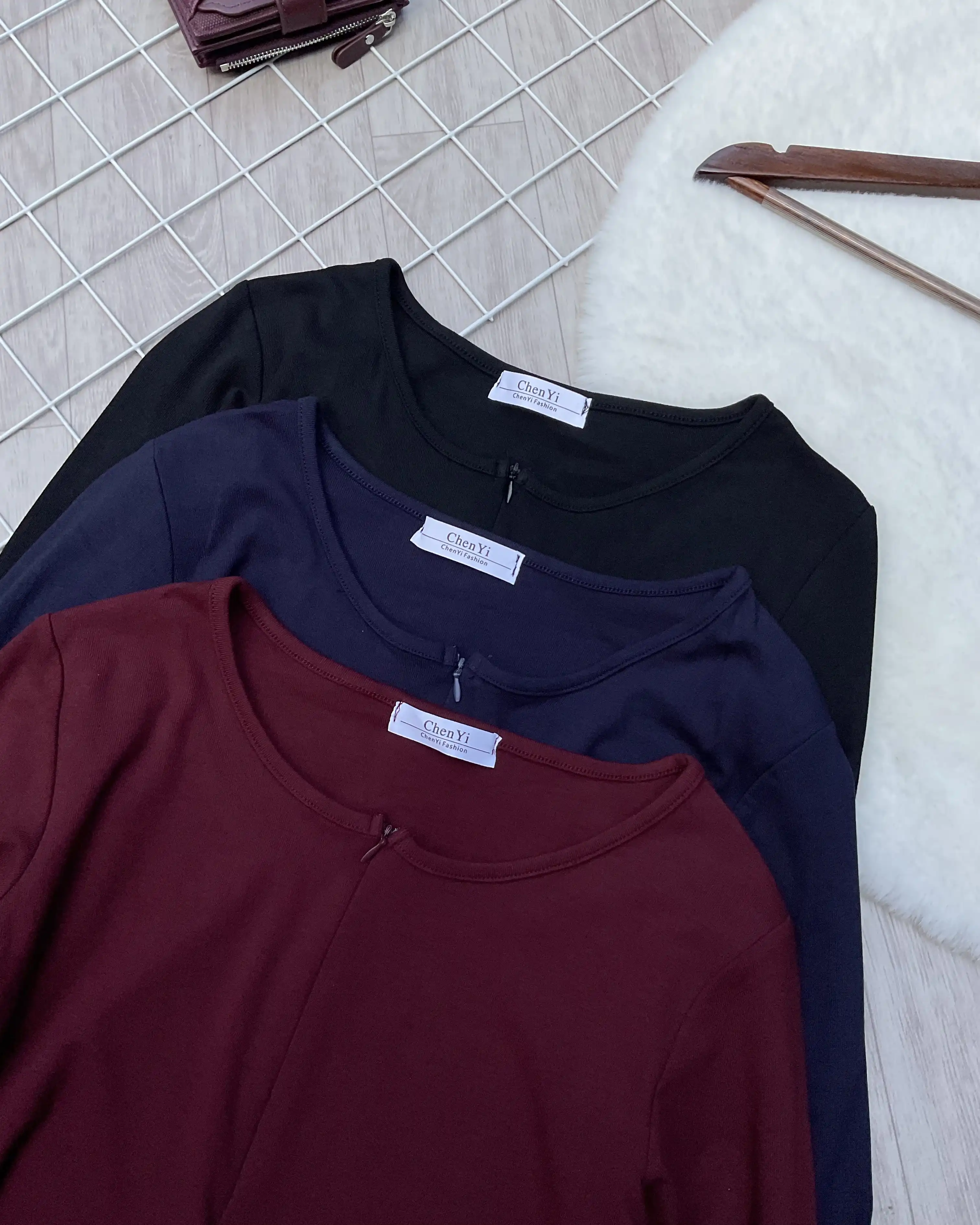 Product image of Zip Up Henley Layered Top