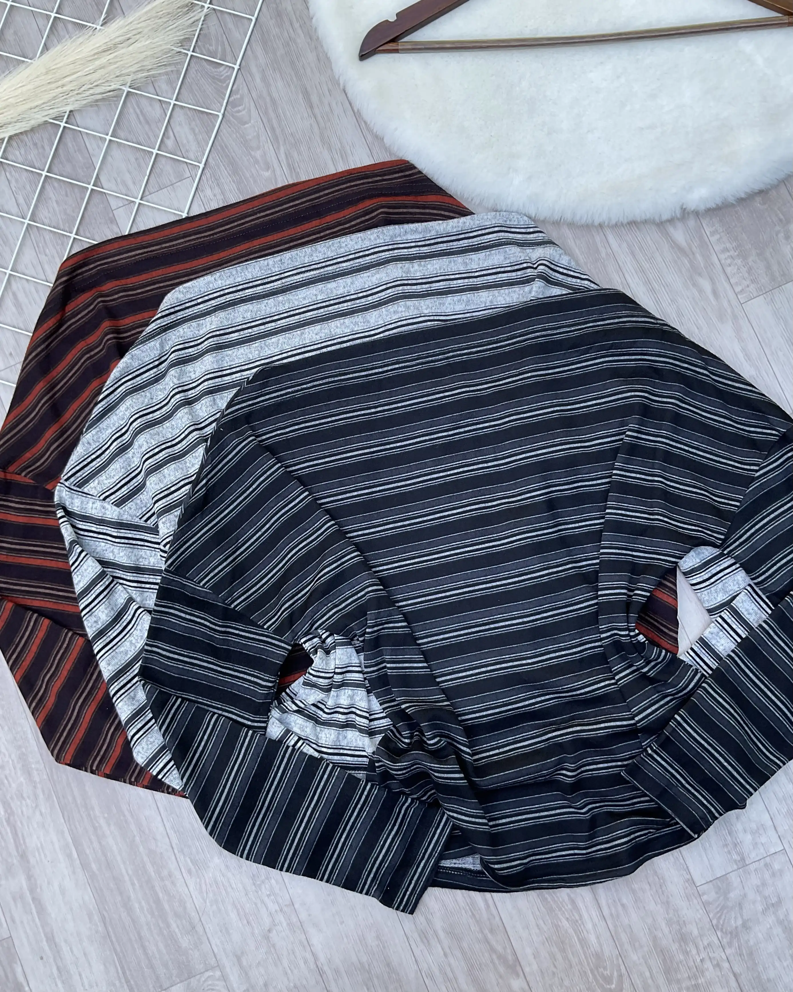 Product image of Y2K Stripe Off-Shoulder Top