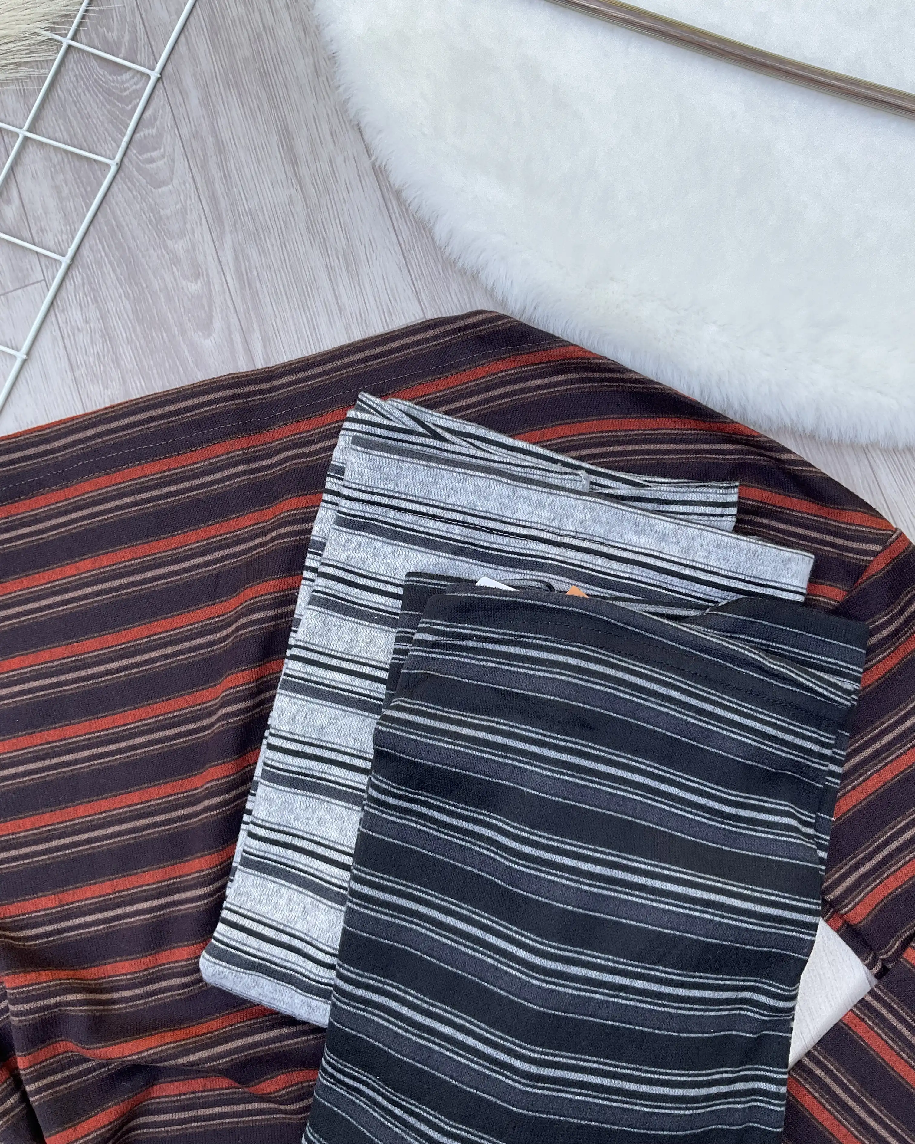 Product image of Y2K Stripe Off-Shoulder Top