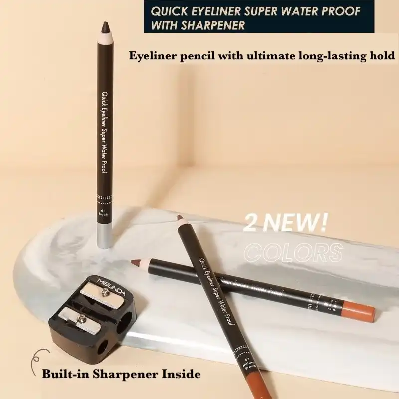 Product image of Quick  Waterproof Eyeliner  Duo with a Sharpener - Meilinda