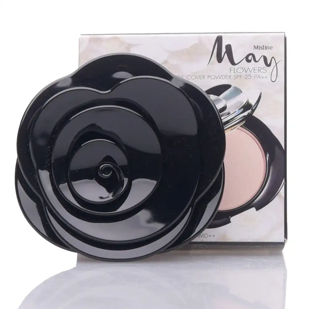 Product image of May Flowers Triple Cover Powder SPF 25 PA++ - Pressed Powder - Mistine