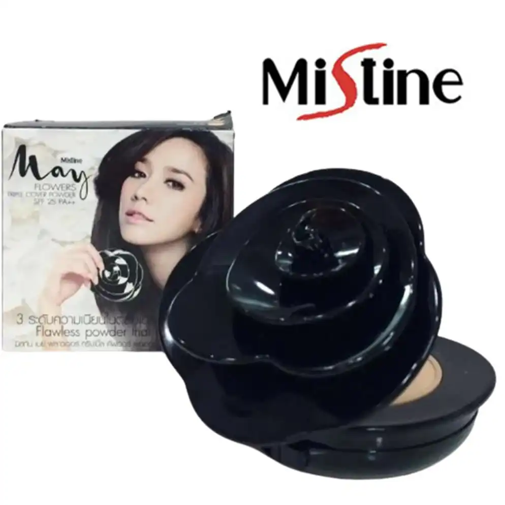 Product image of May Flowers Triple Cover Powder SPF 25 PA++ - Pressed Powder - Mistine