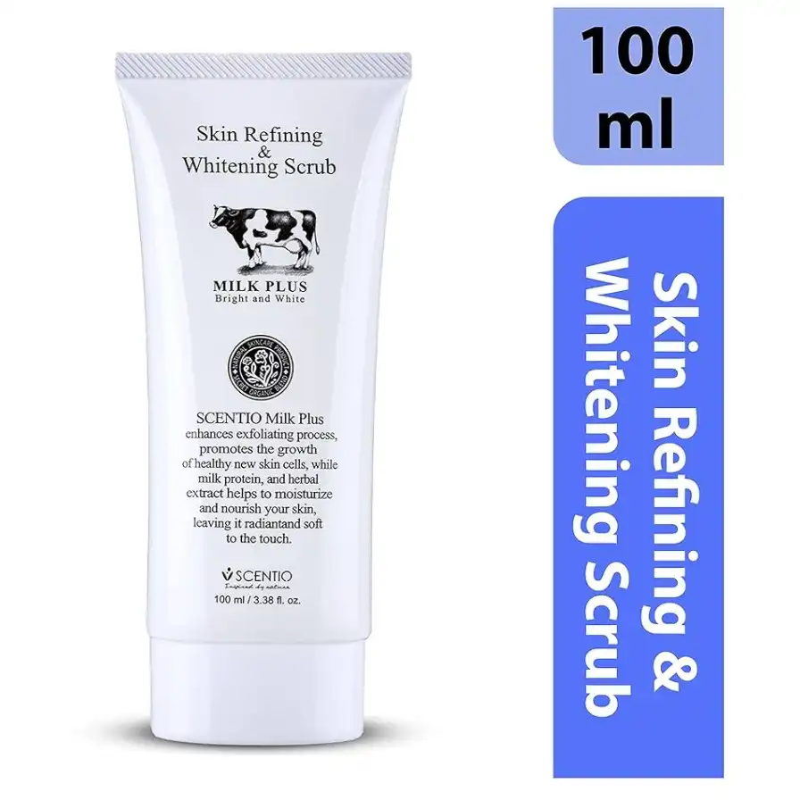 Product image of Scentio Milk Plus Skin Refining & Whitening Scrub – Pore Minimizing Gel Exfoliator - Beauty Buffet