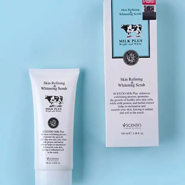 Product image of Scentio Milk Plus Skin Refining & Whitening Scrub – Pore Minimizing Gel Exfoliator - Beauty Buffet