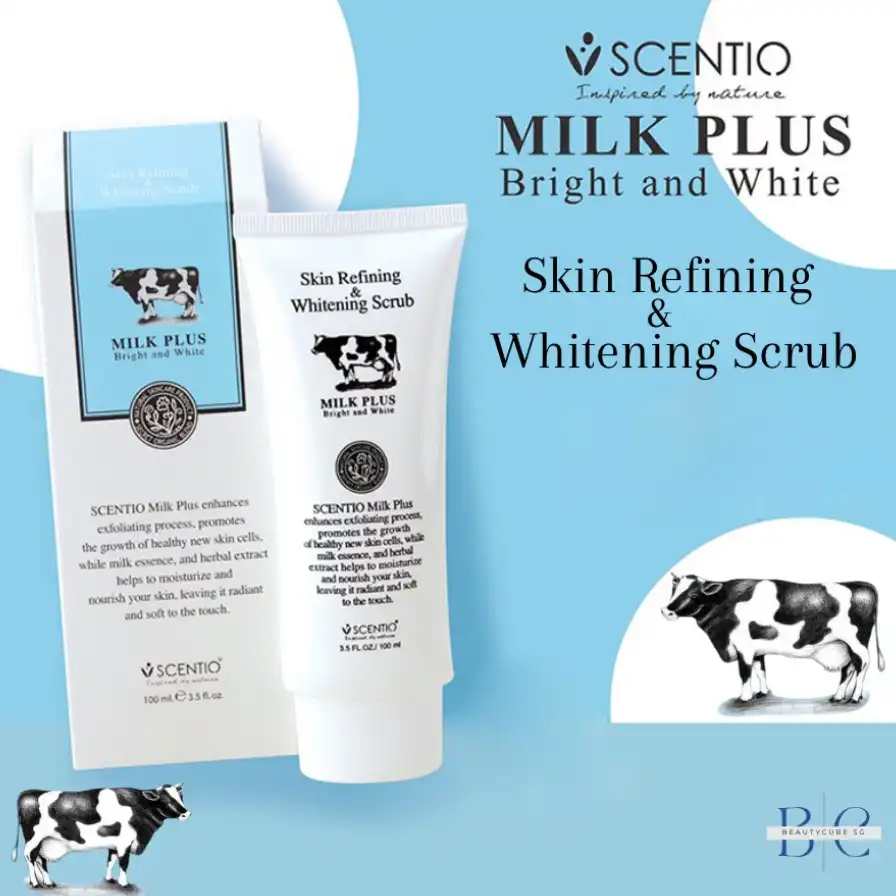 Product image of Scentio Milk Plus Skin Refining & Whitening Scrub – Pore Minimizing Gel Exfoliator - Beauty Buffet