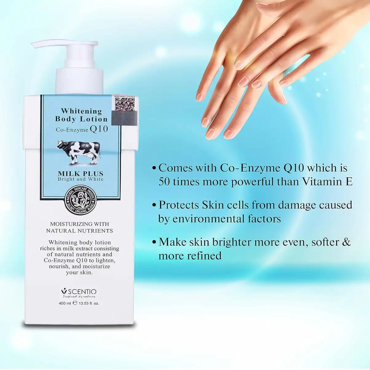 Product image of Scentio Brightening Body Lotion Co-Enzyme Q10 – Whitening & Anti-Aging Moisturizer - Beauty Buffet