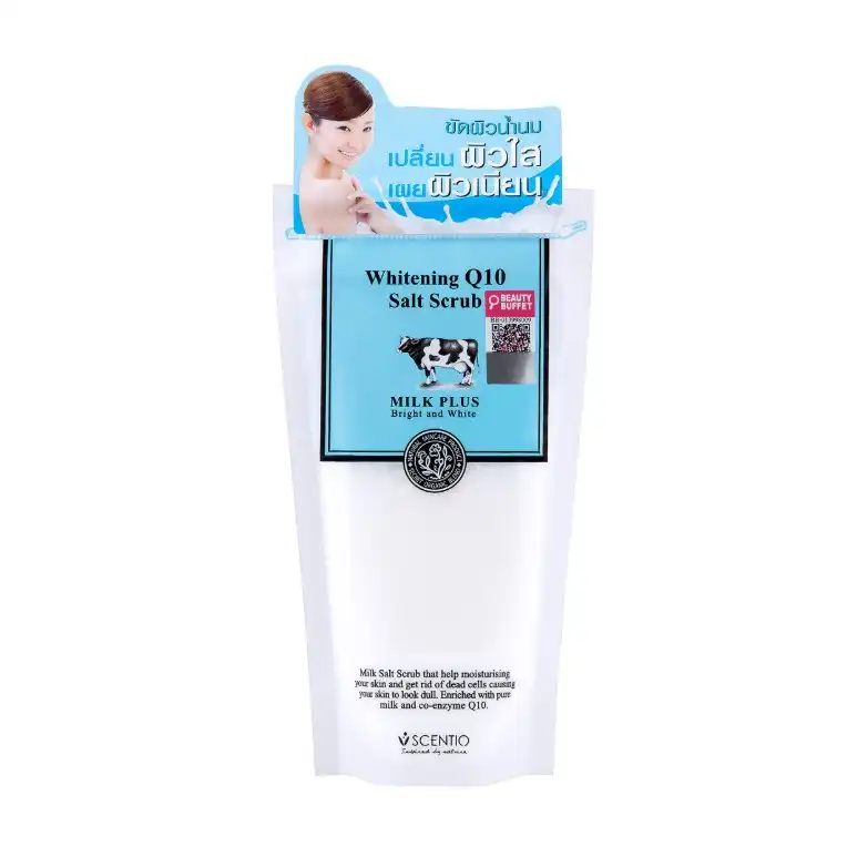 Product image of Scentio Milk Plus Brightening Q10 Salt Scrub – Radiance & Moisturizing Body Exfoliator - Beauty Buffet