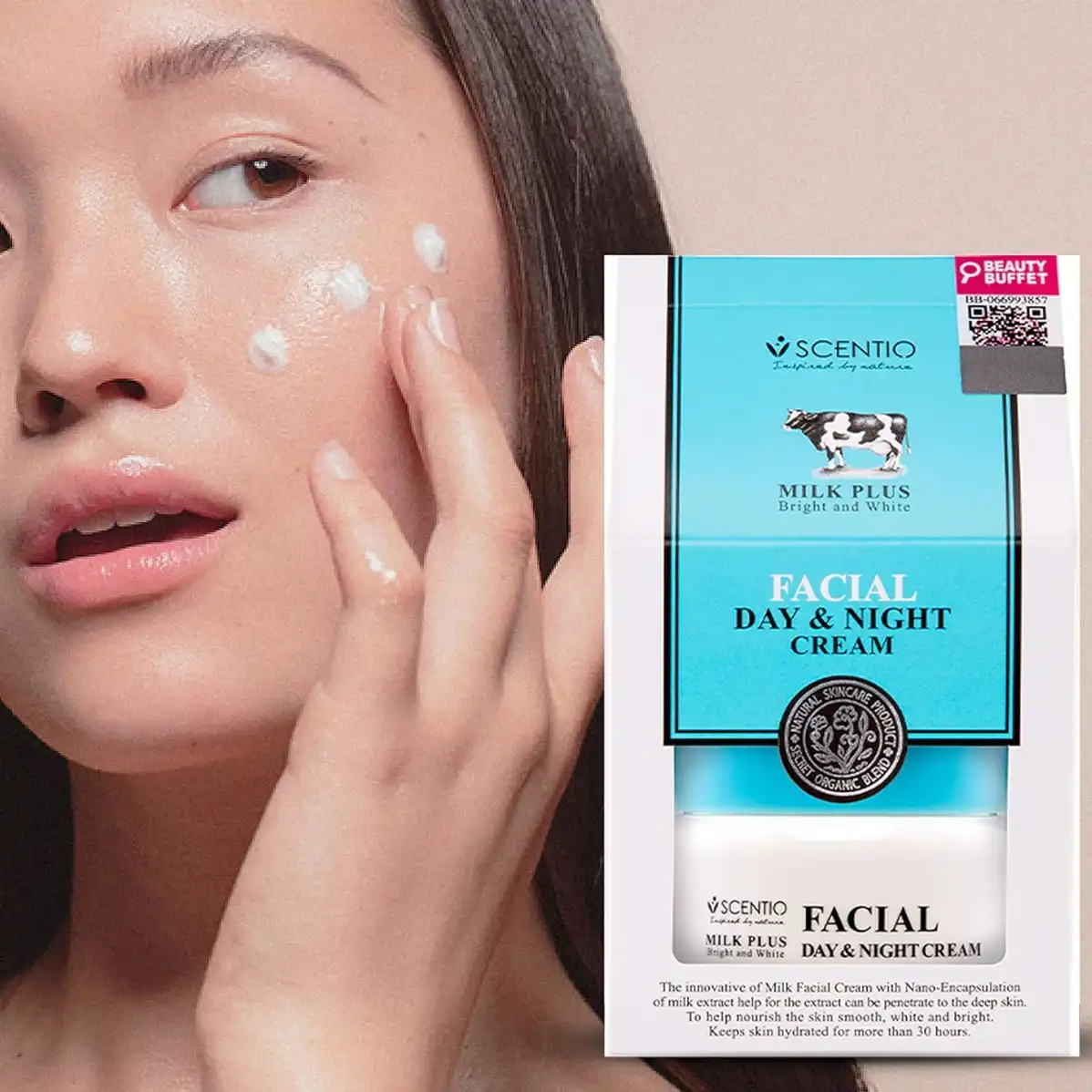 Product image of Scentio Milk Plus Bright & White Facial Day & Night Cream – Radiance & Hydration Treatment - Beauty Buffet