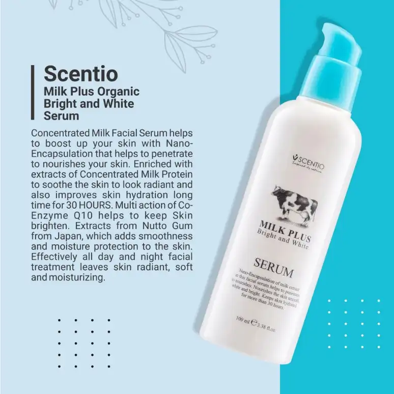 Product image of Scentio Milk Plus Bright & Smooth Serum – Hydrating & Radiance-Boosting Facial Treatment - Beauty Buffet (100 ml)