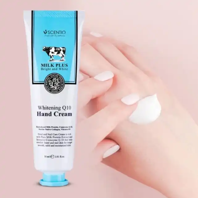 Product image of Scentio Milk Plus Whitening Q10 Hand Cream – Moisturizing & Brightening Hand Cream -  Beauty Buffet