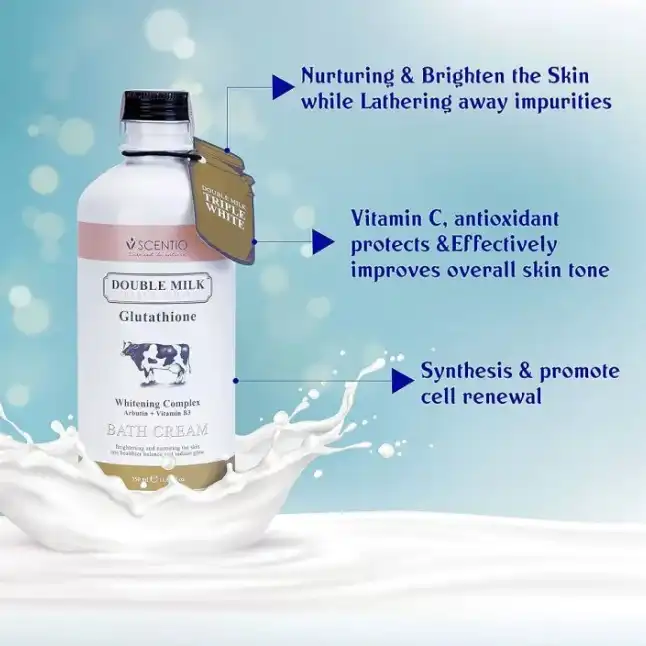 Product image of Scentio Double Milk Triple Bright Bath Cream – Whitening & Nourishing Body Wash - Beauty Buffet