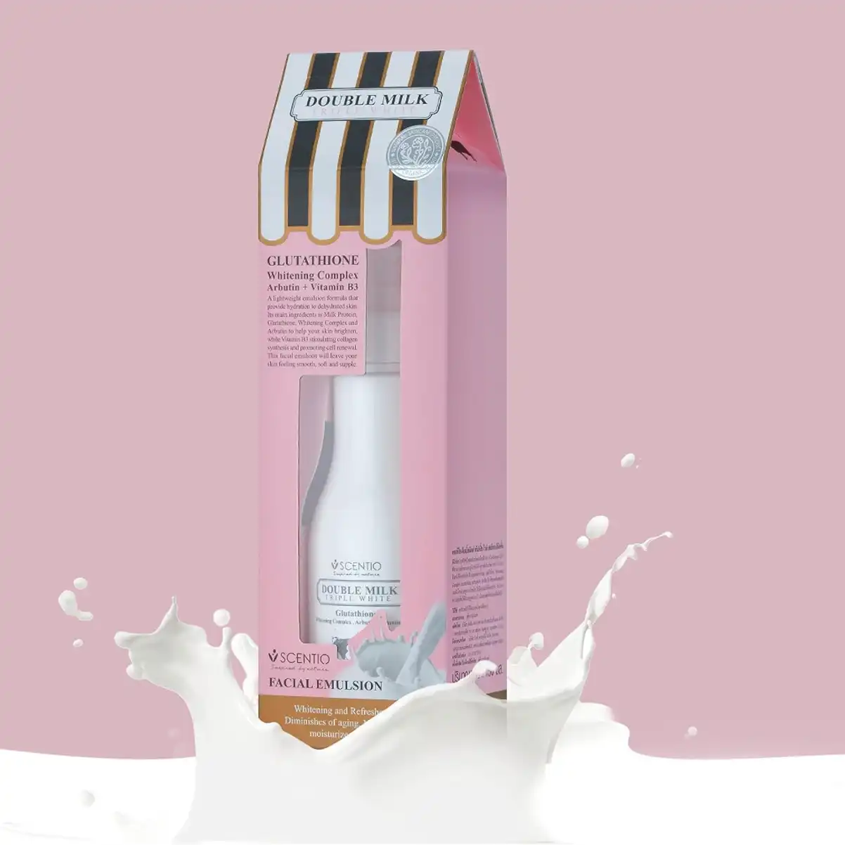 Product image of Scentio Double Milk Triple White Facial Emulsion – Brightening & Hydrating Milk Essence - Beauty Buffet