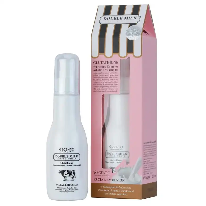 Product image of Scentio Double Milk Triple White Facial Emulsion – Brightening & Hydrating Milk Essence - Beauty Buffet