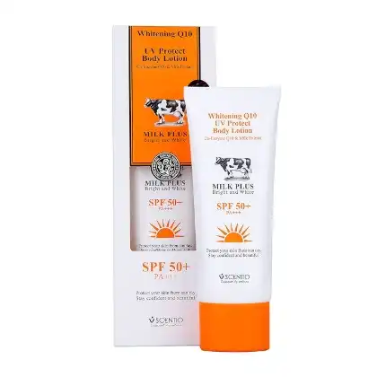 Product image of Scentio Milk Plus Brightening Q10 UV Protect Body Lotion SPF 50+ PA+++ – Whitening & Sun Protection Lotion
