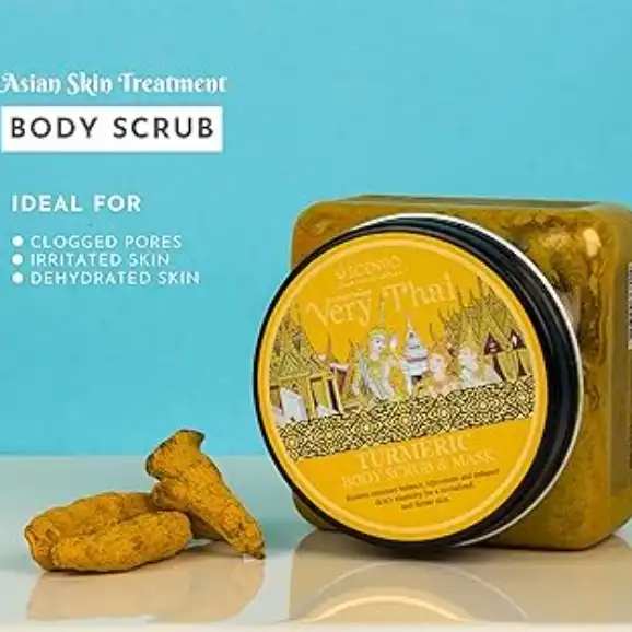 Product image of Scentio Very Thai Turmeric Body Scrub & Mask – Brightening Herbal Exfoliator (300 g) - Beauty Buffet