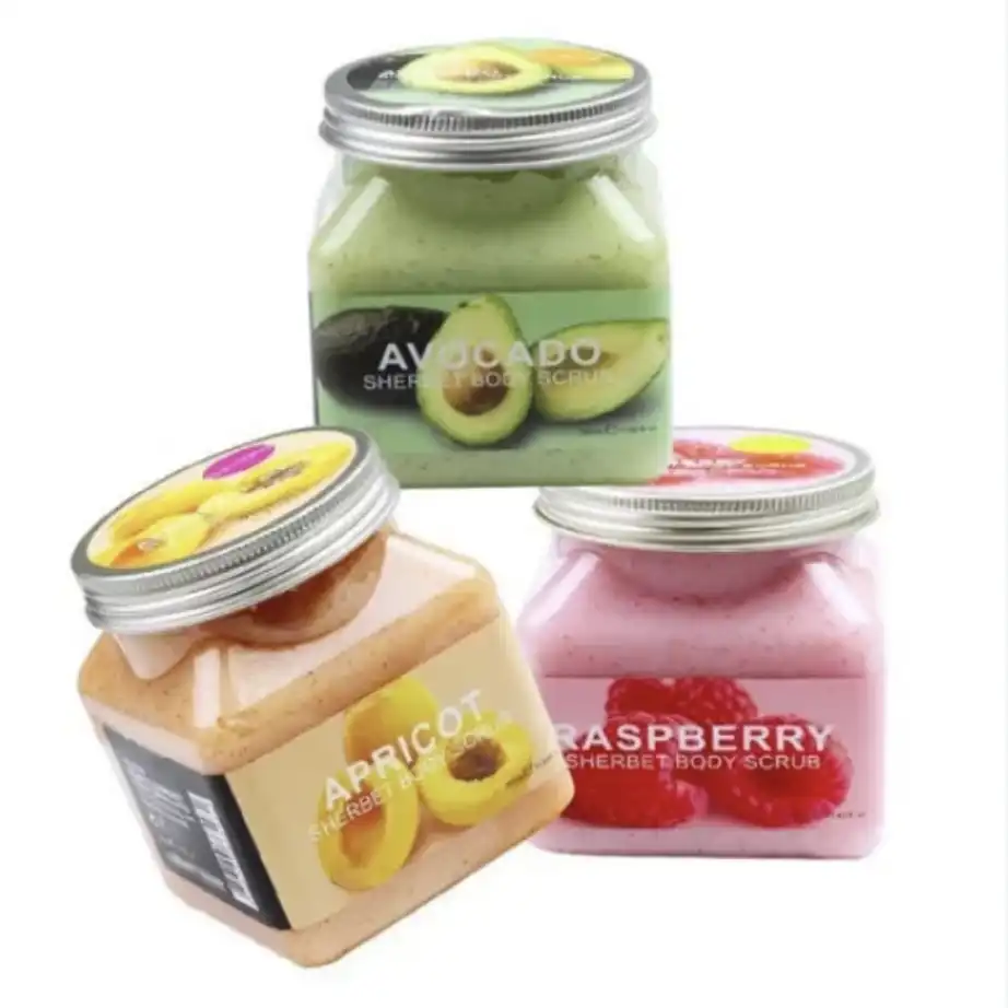 Product image of Scentio Sherbet Body Scrub Collection – Raspberry, Apricot & Avocado (350 ml) - Beauty Buffet