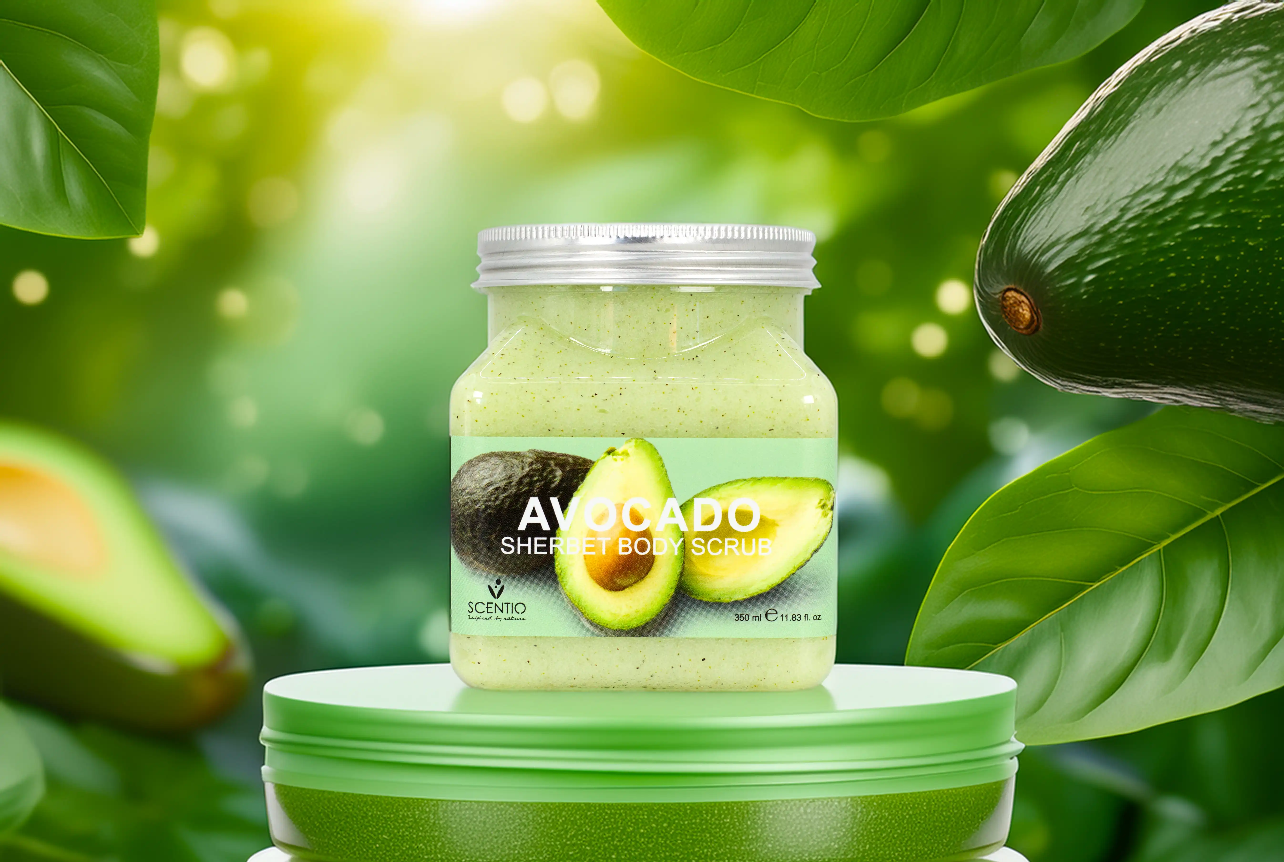 Product image of Scentio Sherbet Body Scrub Collection – Raspberry, Apricot & Avocado (350 ml) - Beauty Buffet