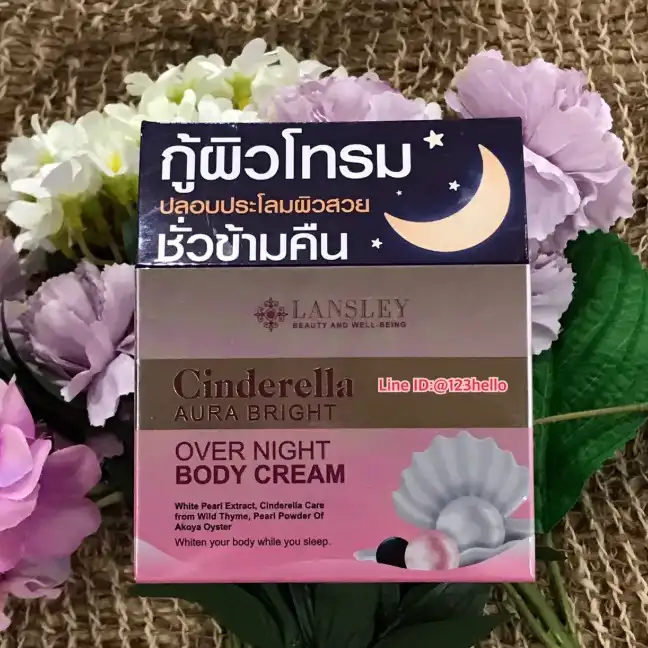 Product image of Lansley Cinderella Aura Bright Overnight Body Cream 125gram -  Whitening & Moisturizing Night Cream  - Beauty Buffet