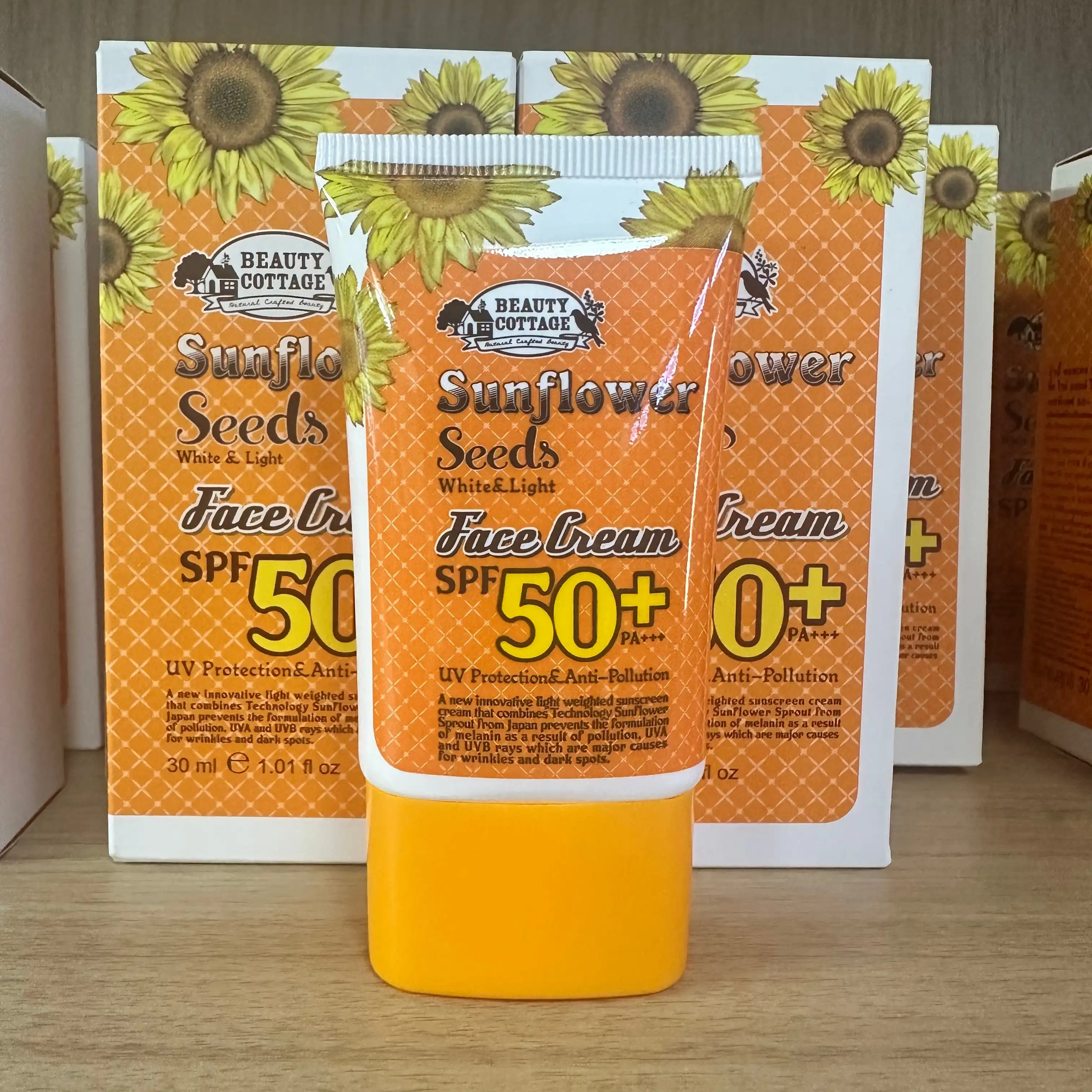 Product image of BEAUTY COTTAGE SUNFLOWER SEED WHITE & LIGHT FACE CREAM SPF50+ - Beauty Buffet
