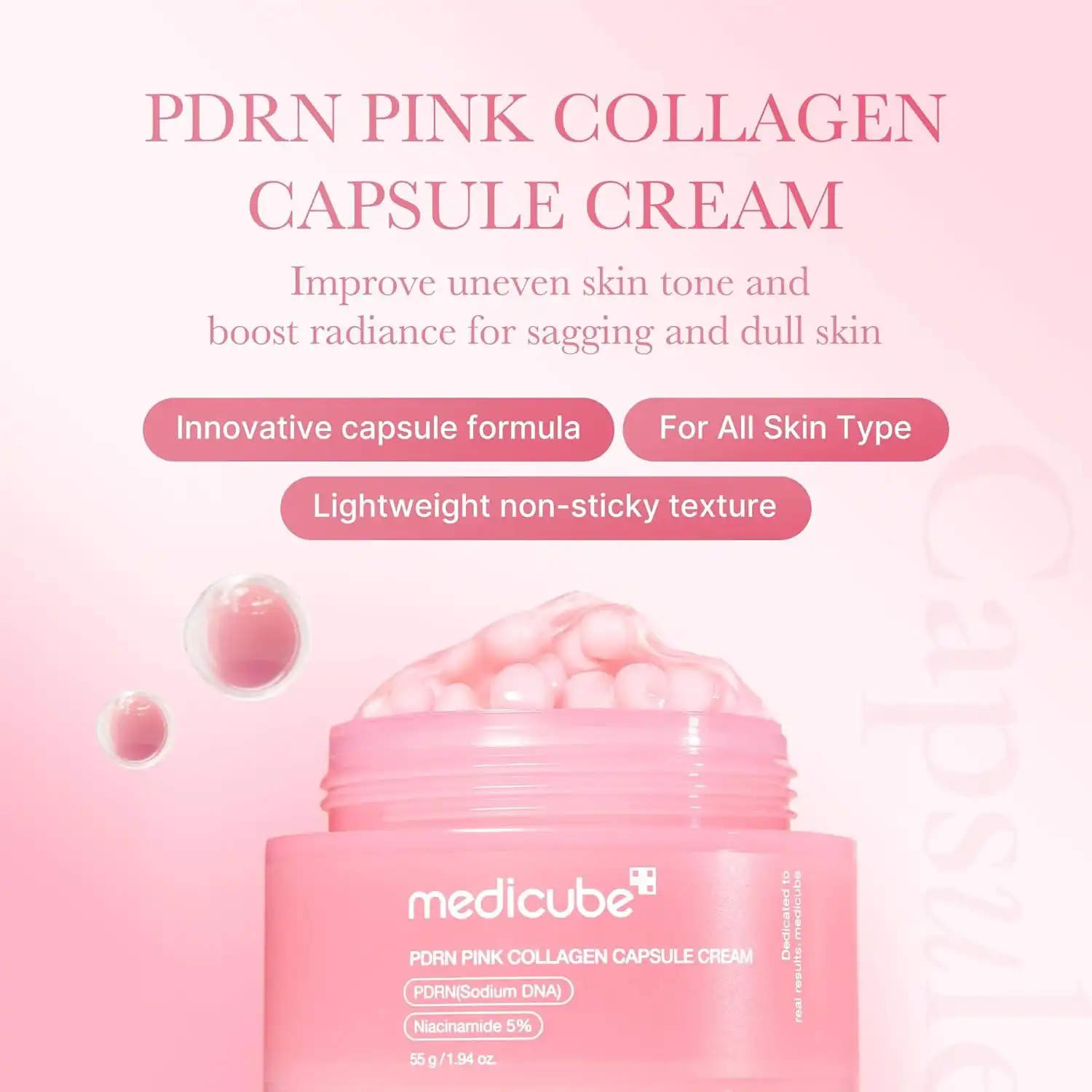 Product image of Medicube PDRN Pink Collagen Capsule Cream (55g)