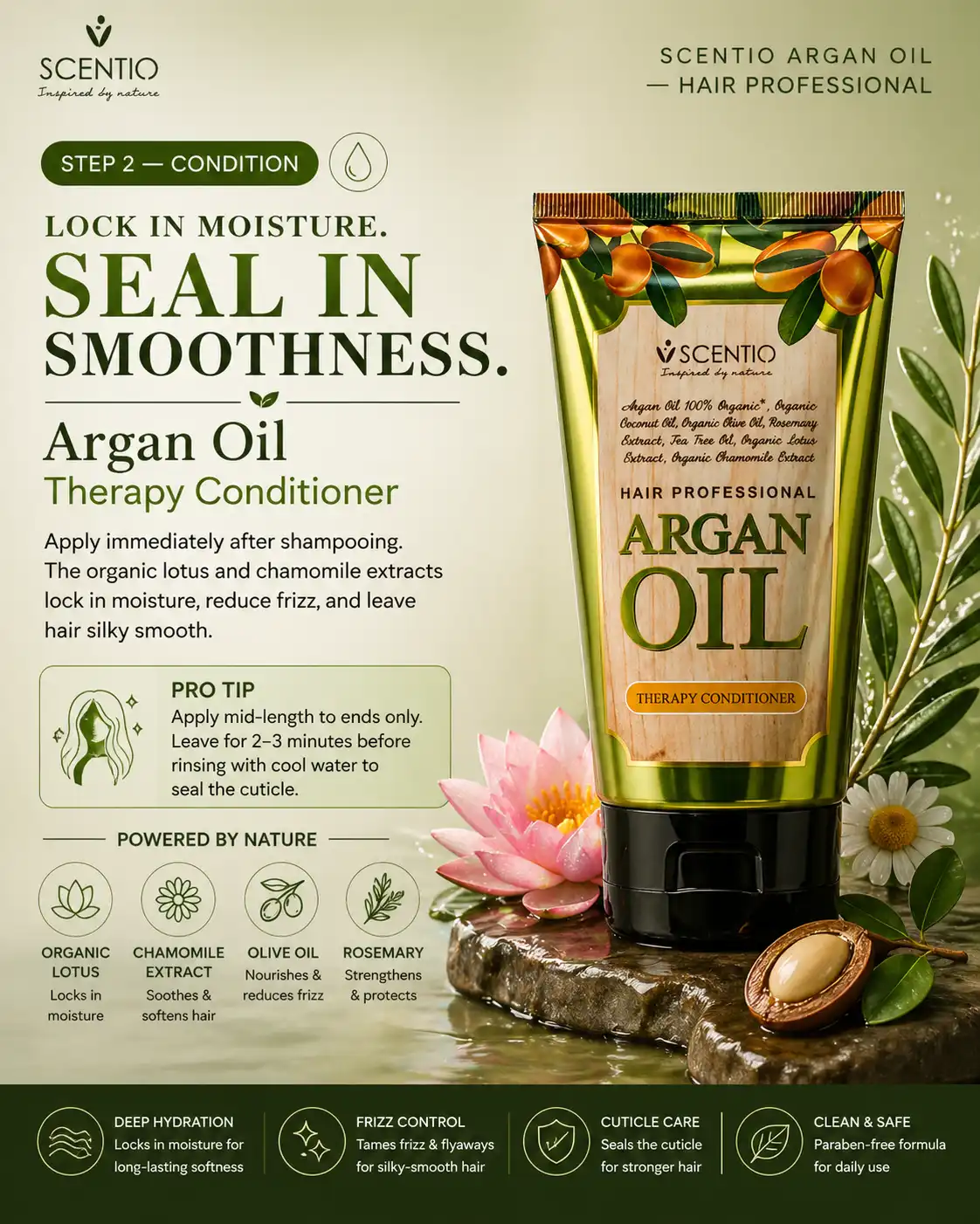 Product image of Scentio Argan Oil Therapy Routine Set (4-Step Hair Repair Combo)