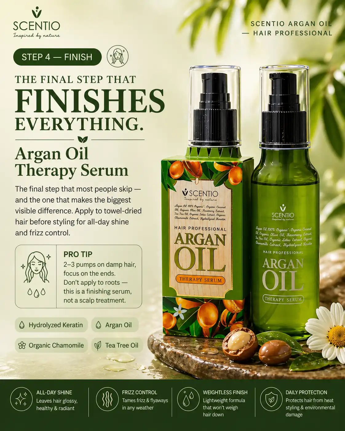 Product image of Scentio Argan Oil Therapy Routine Set (4-Step Hair Repair Combo)