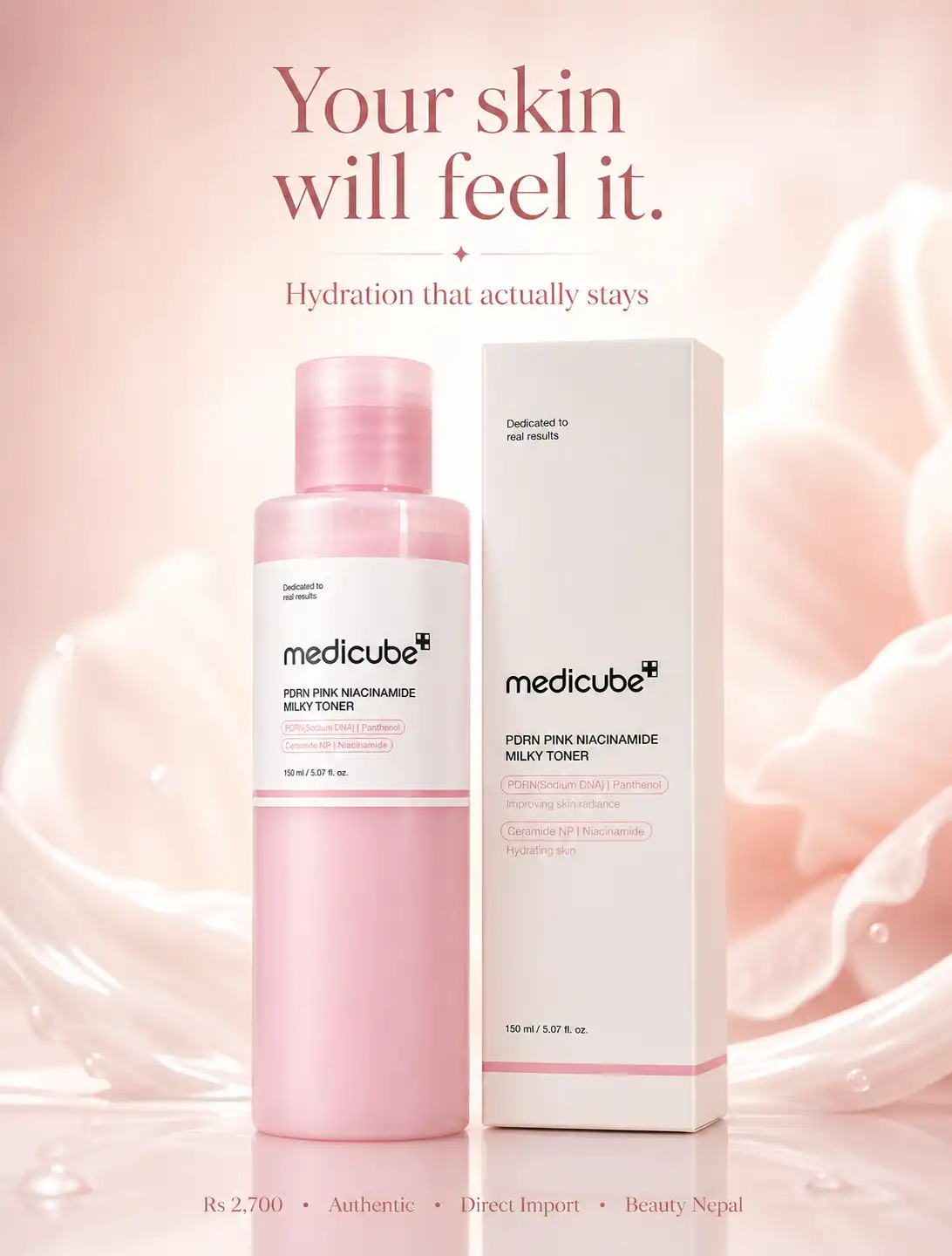 Product image of Medicube PDRN Pink Niacinamide Milky Toner (150ml)