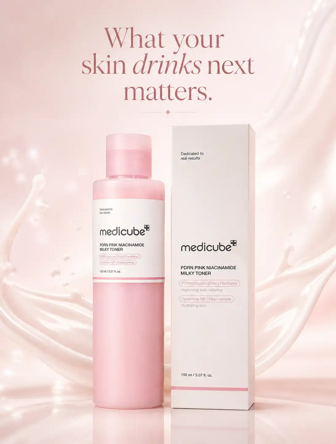 Product image of Medicube PDRN Pink Niacinamide Milky Toner (150ml)