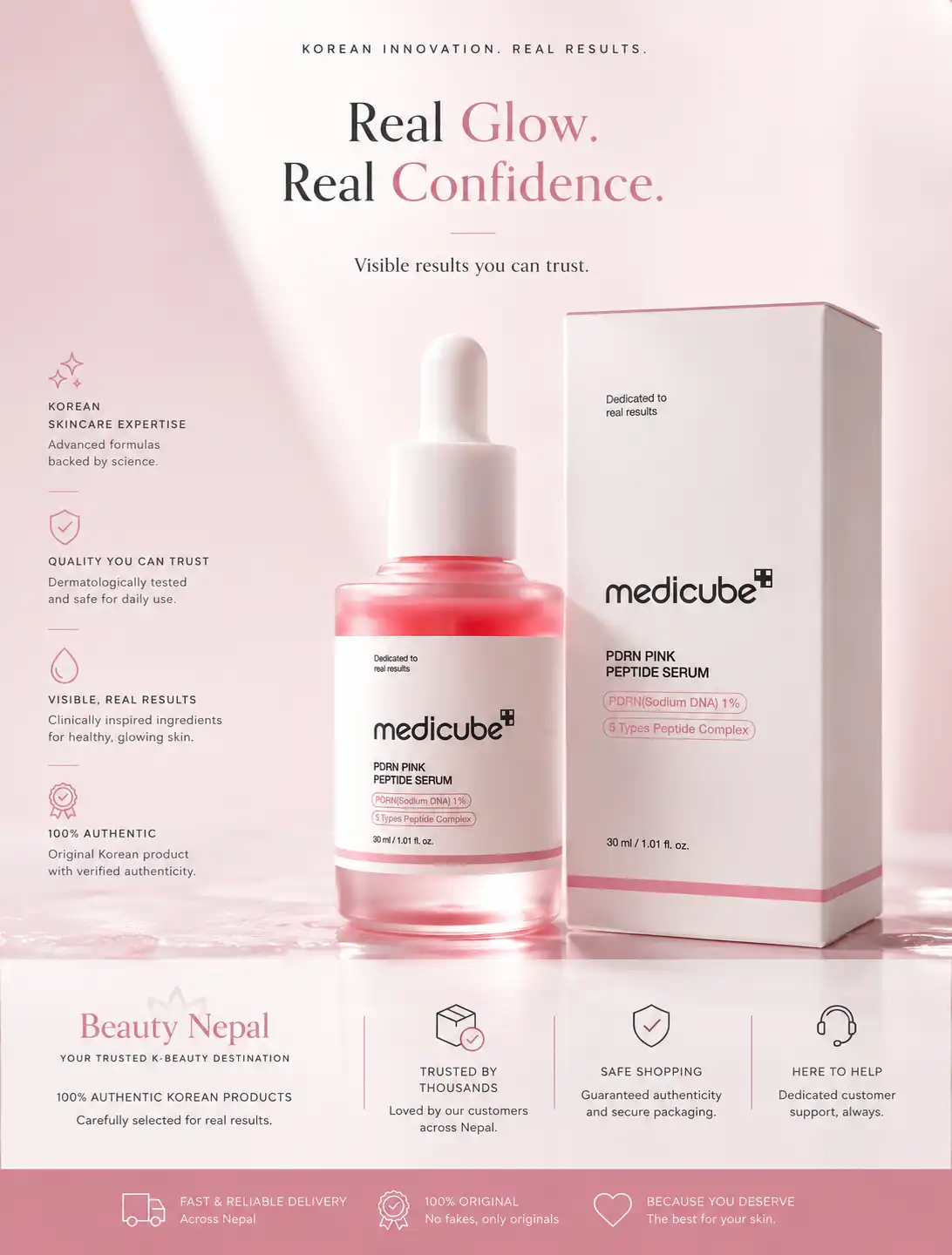 Product image of Medicube PDRN Pink Peptide Serum (30ml)