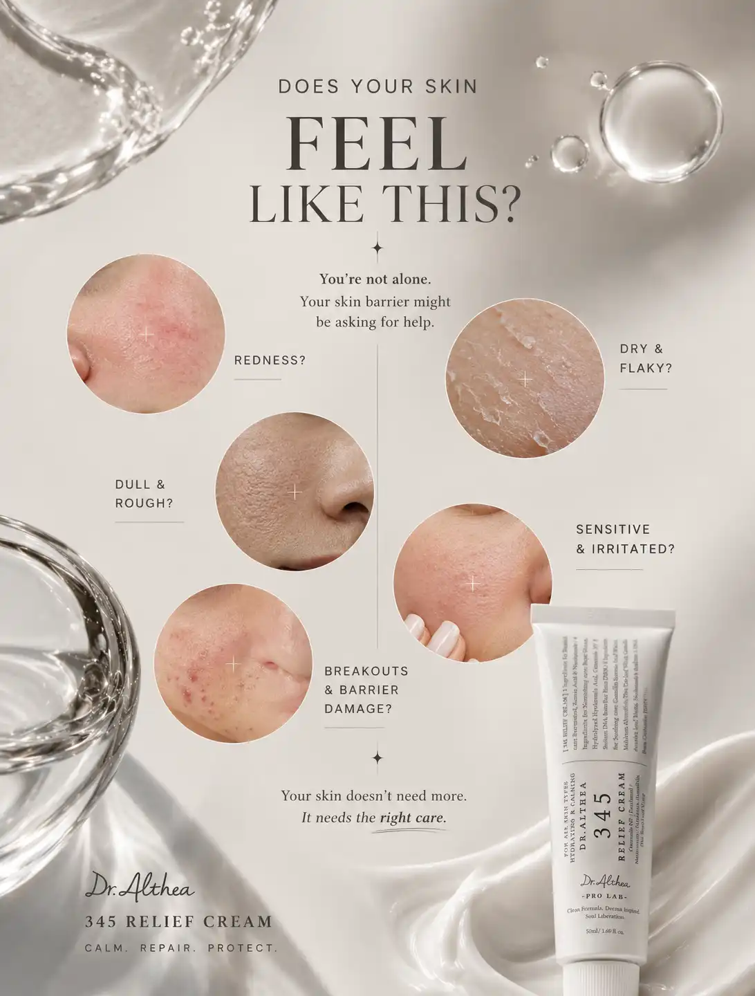 Product image of Dr. Althea 345 Relief Cream – Hydrating & Calming Skin Relief Moisturizer (50ml)