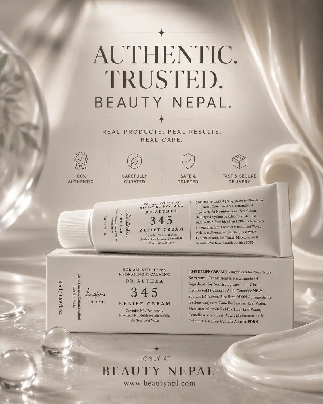 Product image of Dr. Althea 345 Relief Cream – Hydrating & Calming Skin Relief Moisturizer (50ml)